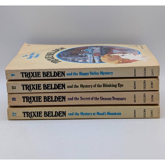 Vintage Trixie Belden Kathryn Kenny 4 Book Lot Mystery Paperback Oval 9 12 19 22 - Picture 2 of 6